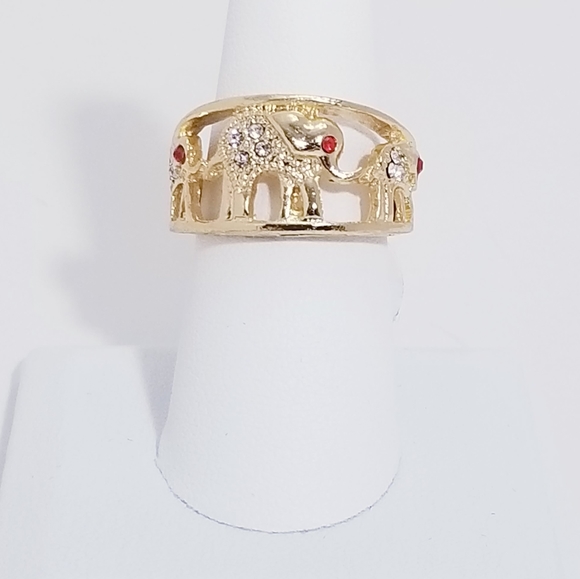 Elephant Ring. 14K Gold Plated. New - Picture 4 of 10
